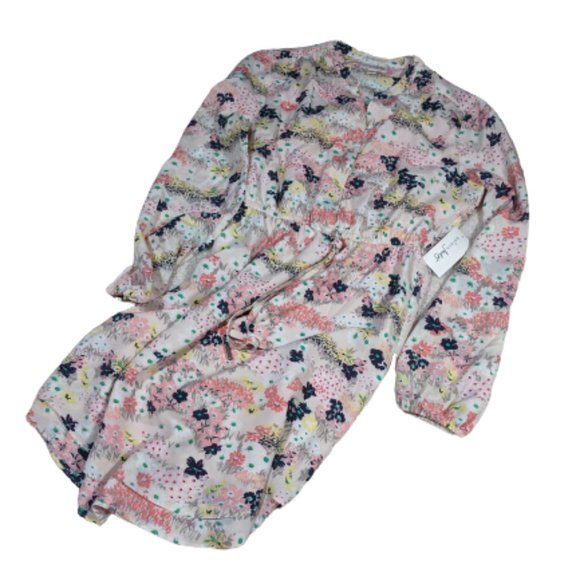 Maison Jules floral print drawstring shirt‎ dress - Picture 1 of 10